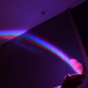Rainbow projector light batteries included